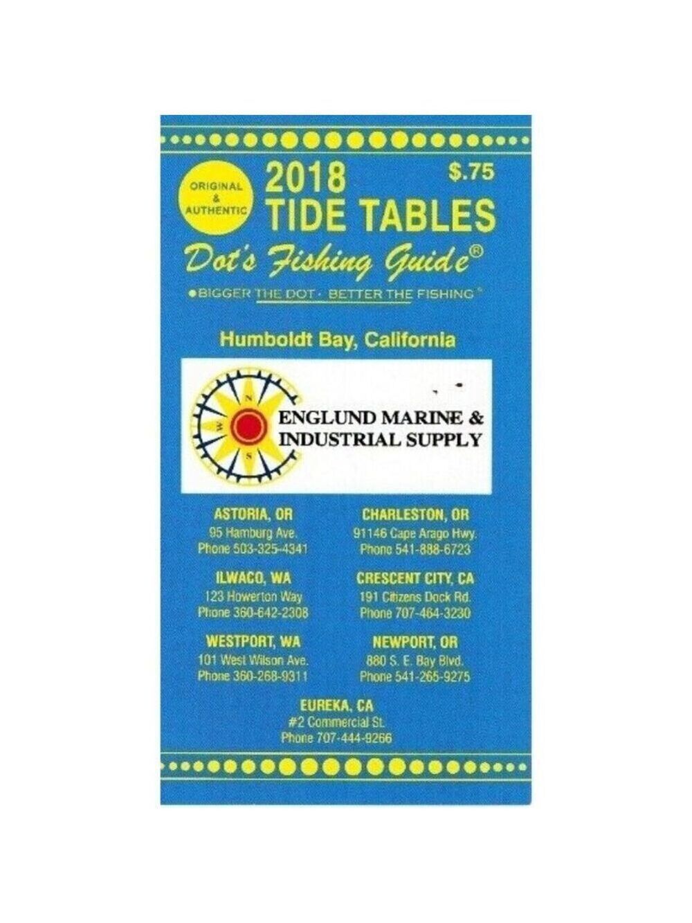 TIDE TABLES 2018: HUMBOLDT DISTRICT NORTHERN CALIFORNIA & SOTHERN OREGON